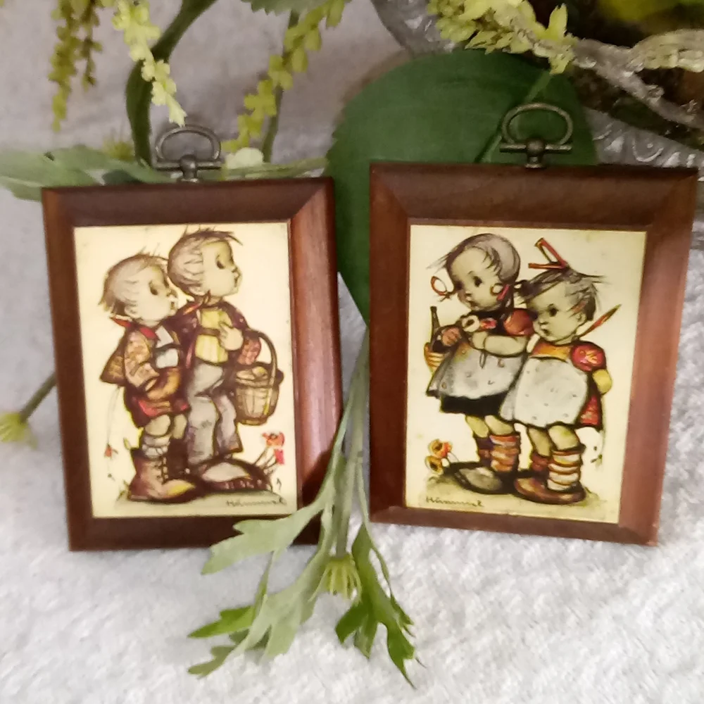 Hummel Vintage Children Wood Hanging Plaques (2)